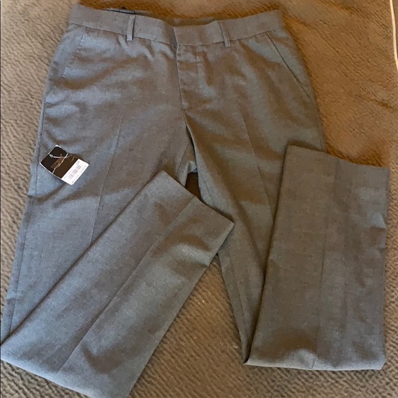 Topman Slim Fit gray slacks dress work suit pant - Picture 4 of 8